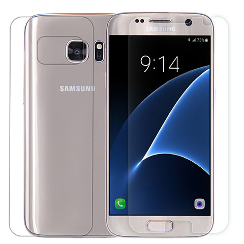 Samsung Galaxy S7 G930F G930FD用強化ガラス 液晶保護フィルム 背面保護フィルム同梱 サムスン クリア