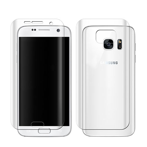 Samsung Galaxy S7 G930F G930FD用高光沢 液晶保護フィルム 背面保護フィルム同梱 サムスン クリア