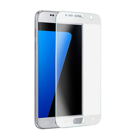 Samsung Galaxy S7 G930F G930FD用強化ガラス フル液晶保護フィルム サムスン ホワイト