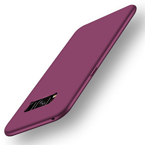 Samsung Galaxy S8用極薄ソフトケース シリコンケース 耐衝撃 全面保護 S05 サムスン パープル
