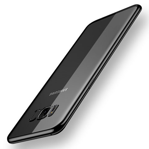 Samsung Galaxy S8用極薄ソフトケース シリコンケース 耐衝撃 全面保護 クリア透明 H05 サムスン ブラック