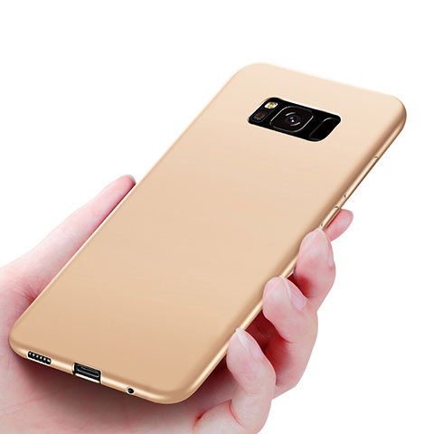 Samsung Galaxy S8用極薄ソフトケース シリコンケース 耐衝撃 全面保護 S06 サムスン ゴールド