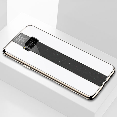 Samsung Galaxy S8用ハイブリットバンパーケース プラスチック 鏡面 カバー S01 サムスン ホワイト