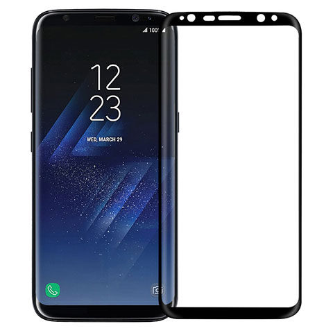 Samsung Galaxy S8用強化ガラス フル液晶保護フィルム F12 サムスン ブラック