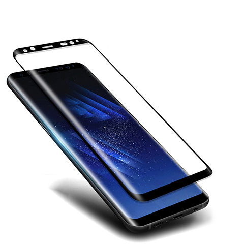 Samsung Galaxy S8用強化ガラス フル液晶保護フィルム F03 サムスン ブラック