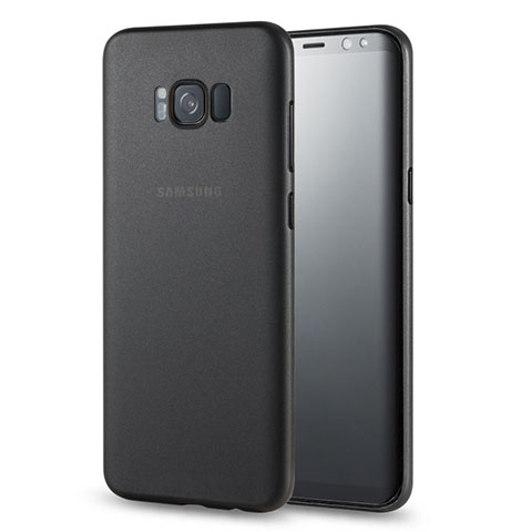 Samsung Galaxy S8 Plus用極薄ケース クリア透明 プラスチック サムスン ブラック