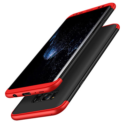 Samsung Galaxy S8 Plus用ハードケース プラスチック 質感もマット 前面と背面 360度 フルカバー M03 サムスン レッド・ブラック