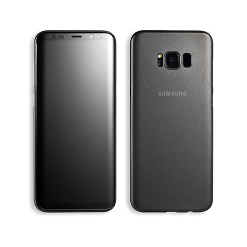 Samsung Galaxy S8 Plus用極薄ケース クリア透明 プラスチック T02 サムスン ブラック