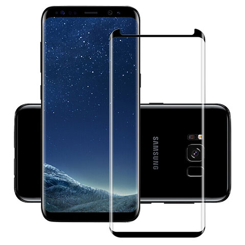 Samsung Galaxy S8 Plus用強化ガラス フル液晶保護フィルム F11 サムスン ブラック