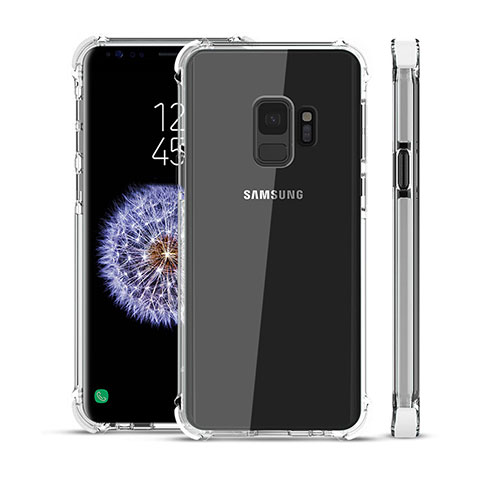 Samsung Galaxy S9用極薄ソフトケース シリコンケース 耐衝撃 全面保護 クリア透明 H02 サムスン クリア