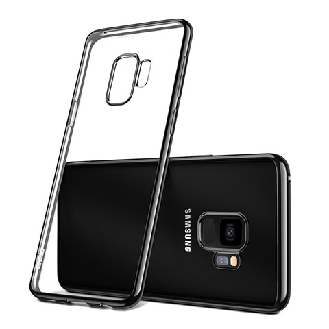 Samsung Galaxy S9用極薄ソフトケース シリコンケース 耐衝撃 全面保護 クリア透明 カバー サムスン ブラック