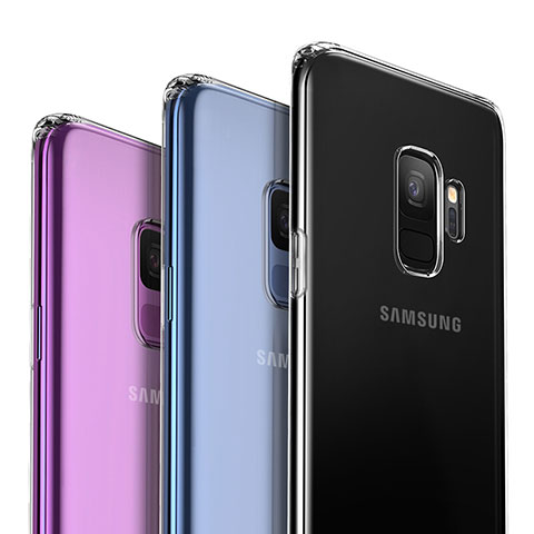 Samsung Galaxy S9用極薄ソフトケース シリコンケース 耐衝撃 全面保護 クリア透明 T02 サムスン クリア