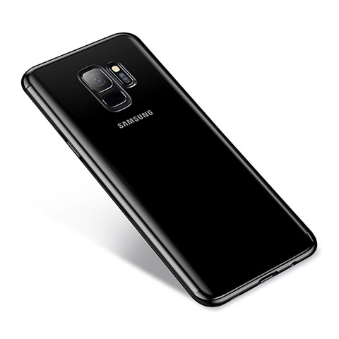 Samsung Galaxy S9用極薄ソフトケース シリコンケース 耐衝撃 全面保護 クリア透明 H03 サムスン ブラック