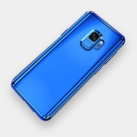 Samsung Galaxy S9用極薄ソフトケース シリコンケース 耐衝撃 全面保護 クリア透明 H04 サムスン ネイビー