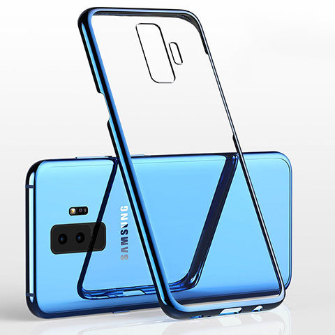 Samsung Galaxy S9 Plus用極薄ソフトケース シリコンケース 耐衝撃 全面保護 クリア透明 H02 サムスン ネイビー