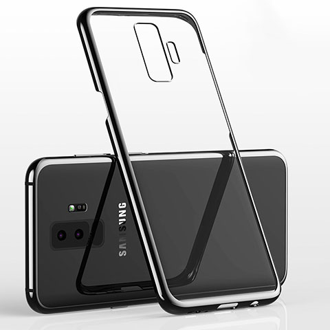 Samsung Galaxy S9 Plus用極薄ソフトケース シリコンケース 耐衝撃 全面保護 クリア透明 H02 サムスン ブラック