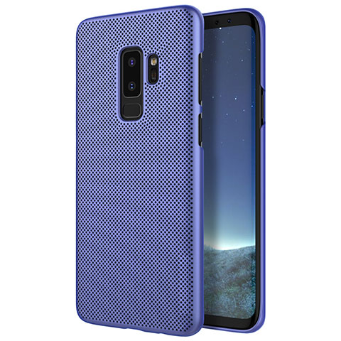 Samsung Galaxy S9 Plus用ハードケース プラスチック メッシュ デザイン M01 サムスン ネイビー