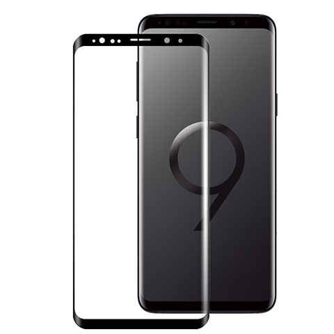 Samsung Galaxy S9 Plus用強化ガラス フル液晶保護フィルム F07 サムスン ブラック