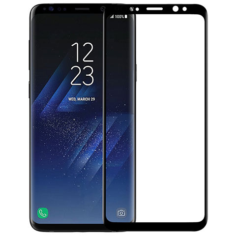 Samsung Galaxy S9 Plus用強化ガラス フル液晶保護フィルム F09 サムスン ブラック