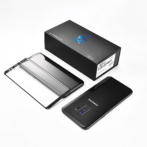 Samsung Galaxy S9 Plus用強化ガラス フル液晶保護フィルム F10 サムスン ブラック