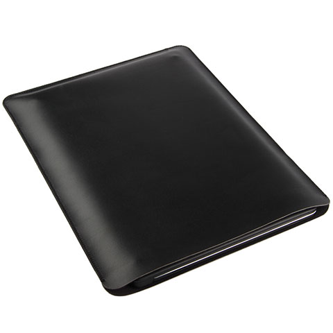 Samsung Galaxy Tab A 9.7 T550 T555用高品質ソフトレザーポーチバッグ ケース イヤホンを指したまま サムスン ブラック