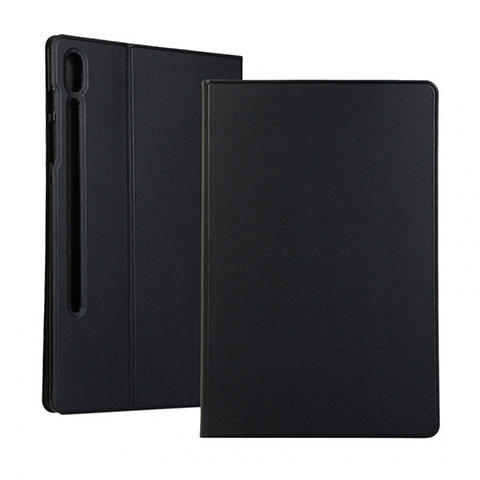 Samsung Galaxy Tab S6 10.5 SM-T860用手帳型 レザーケース スタンド カバー サムスン ブラック