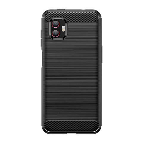 Samsung Galaxy Xcover Pro 2 5G用シリコンケース ソフトタッチラバー ライン カバー サムスン ブラック
