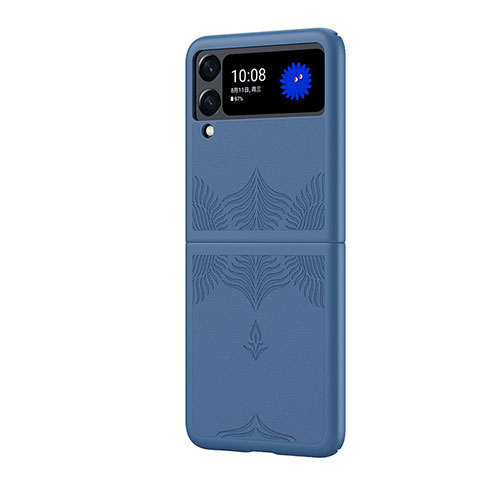 Samsung Galaxy Z Flip3 5G用ハードケース プラスチック 質感もマット カバー H03 サムスン ネイビー