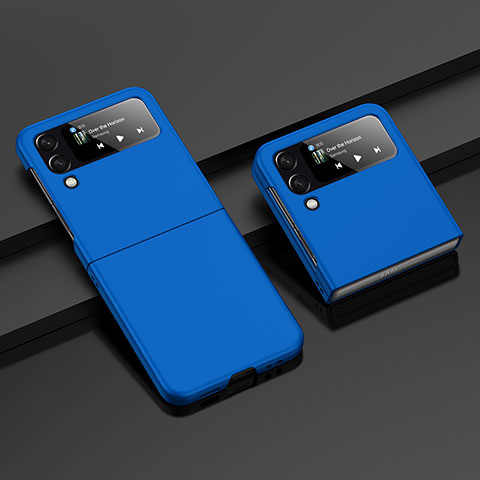 Samsung Galaxy Z Flip4 5G用ハードケース プラスチック 質感もマット カバー H07 サムスン ネイビー