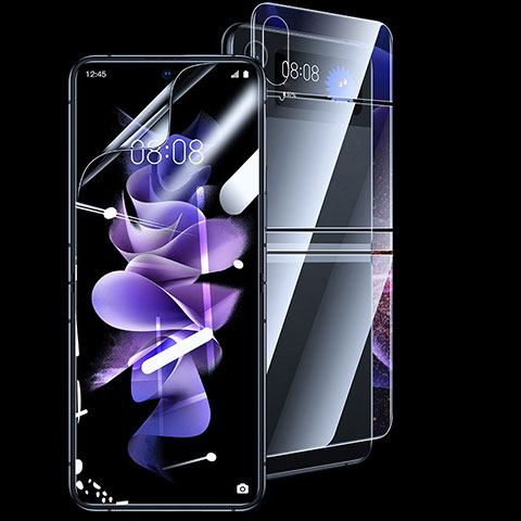 Samsung Galaxy Z Flip4 5G用高光沢 液晶保護フィルム 背面保護フィルム同梱 S03 サムスン クリア