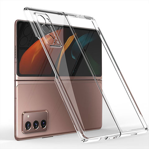 Samsung Galaxy Z Fold2 5G用ハードケース プラスチック 質感もマット 前面と背面 360度 フルカバー サムスン クリア