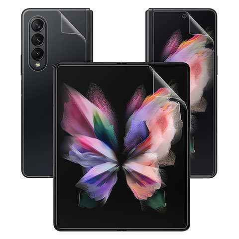 Samsung Galaxy Z Fold3 5G用高光沢 液晶保護フィルム 背面保護フィルム同梱 F01 サムスン クリア