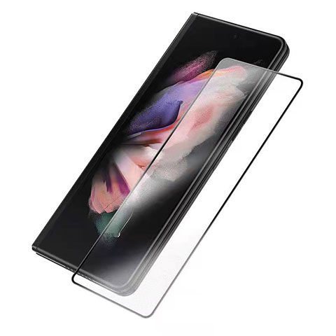 Samsung Galaxy Z Fold3 5G用強化ガラス フル液晶保護フィルム F03 サムスン ブラック