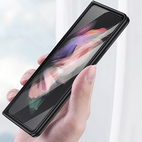 Samsung Galaxy Z Fold3 5G用強化ガラス フル液晶保護フィルム F05 サムスン ブラック