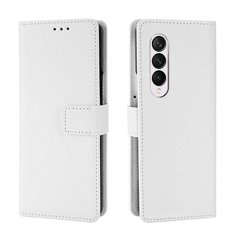 Samsung Galaxy Z Fold4 5G用手帳型 レザーケース スタンド カバー BY6 サムスン ホワイト