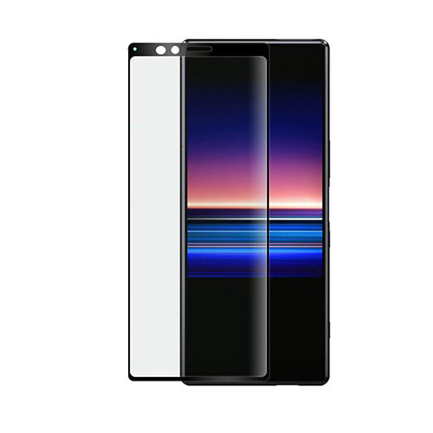 Sony Xperia 1用強化ガラス フル液晶保護フィルム ソニー ブラック