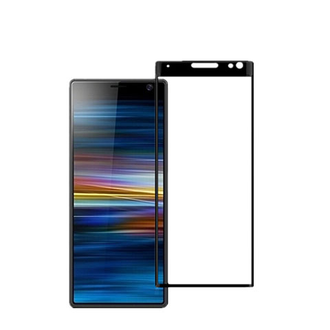 Sony Xperia 10用強化ガラス フル液晶保護フィルム ソニー ブラック