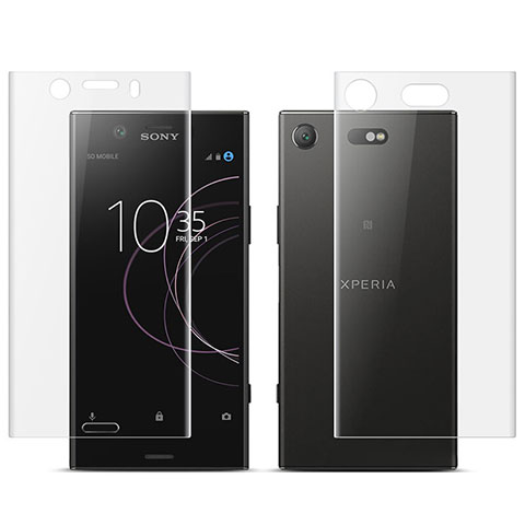 Sony Xperia XZ1 Compact用高光沢 液晶保護フィルム 背面保護フィルム同梱 ソニー クリア