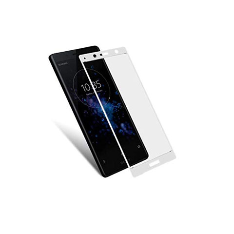 Sony Xperia XZ2 Compact用強化ガラス フル液晶保護フィルム F03 ソニー ホワイト