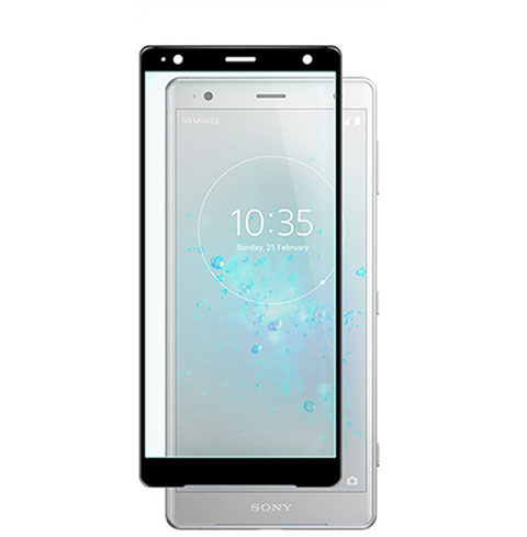 Sony Xperia XZ2用強化ガラス フル液晶保護フィルム F02 ソニー ブラック