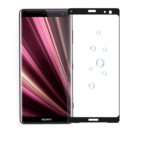 Sony Xperia XZ3用強化ガラス フル液晶保護フィルム F03 ソニー ブラック