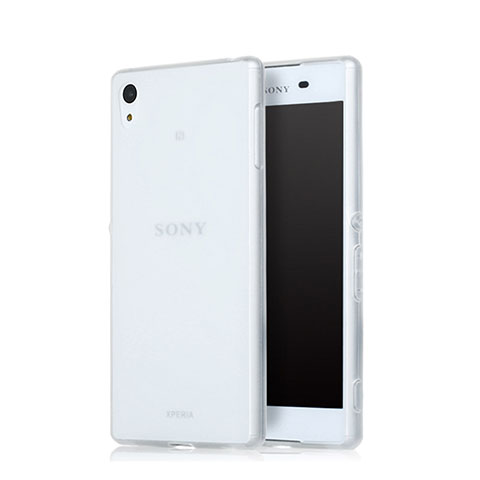 Sony Xperia Z3+ Plus用極薄ソフトケース シリコンケース 耐衝撃 全面保護 クリア透明 ソニー ホワイト