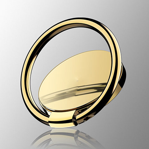 スタンドタイプのスマートフォン ホルダー マグネット式 ユニバーサル バンカーリング 指輪型 Z16 ゴールド