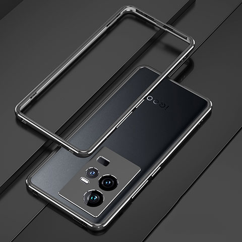 Vivo iQOO 11 Pro 5G用ケース 高級感 手触り良い アルミメタル 製の金属製 バンパー カバー Vivo ネイビー・ブラック