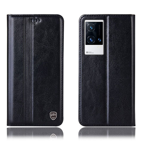 Vivo iQOO 8 5G用手帳型 レザーケース スタンド カバー H10P Vivo ブラック