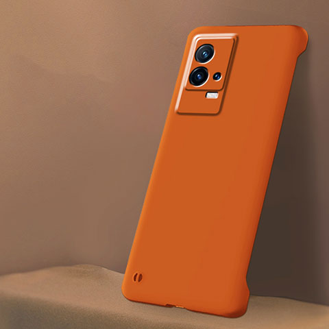Vivo iQOO 8 5G用ハードケース プラスチック 質感もマット カバー M01 Vivo オレンジ