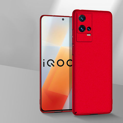 Vivo iQOO 8 5G用ハードケース プラスチック 質感もマット カバー M02 Vivo レッド