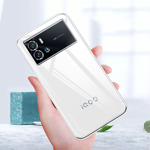 Vivo iQOO 9 5G用極薄ソフトケース シリコンケース 耐衝撃 全面保護 クリア透明 T02 Vivo クリア