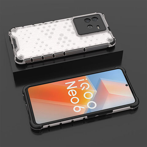 Vivo iQOO Neo6 SE 5G用360度 フルカバー ハイブリットバンパーケース クリア透明 プラスチック カバー AM2 Vivo ホワイト