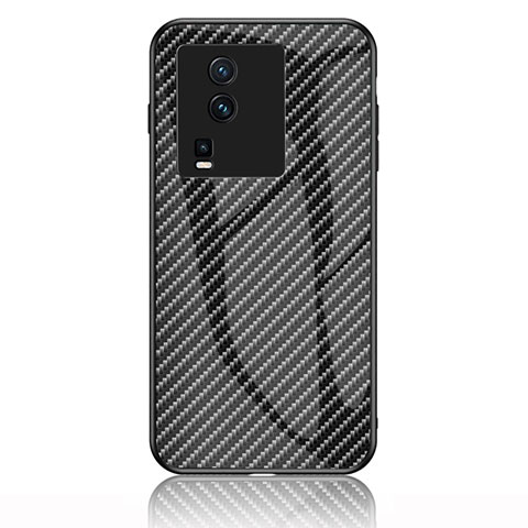 Vivo iQOO Neo7 5G用ハイブリットバンパーケース プラスチック 鏡面 虹 グラデーション 勾配色 カバー LS2 Vivo ブラック